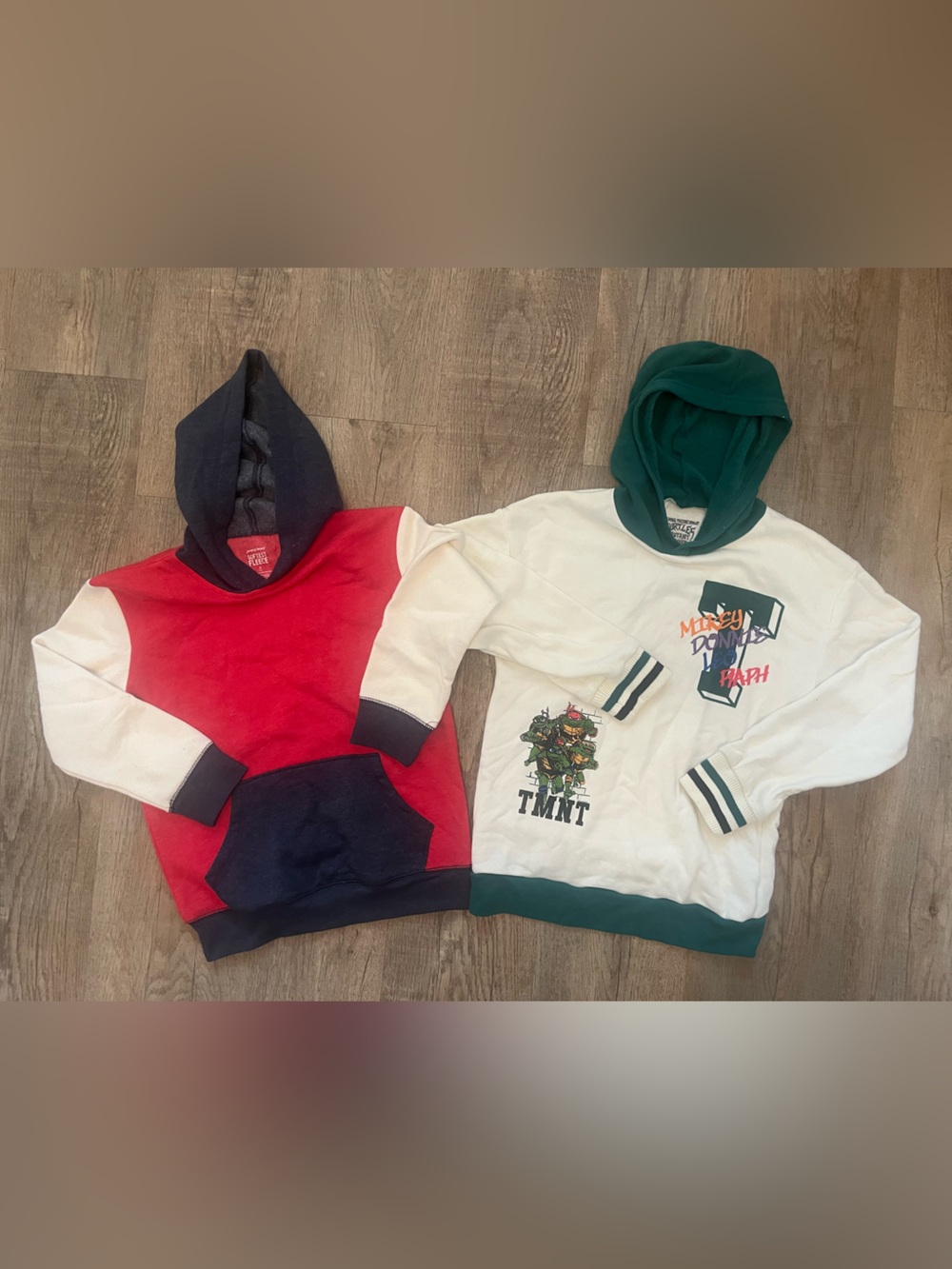 jumping beans Red, Navy & White Hooded Sweatshirt Duo